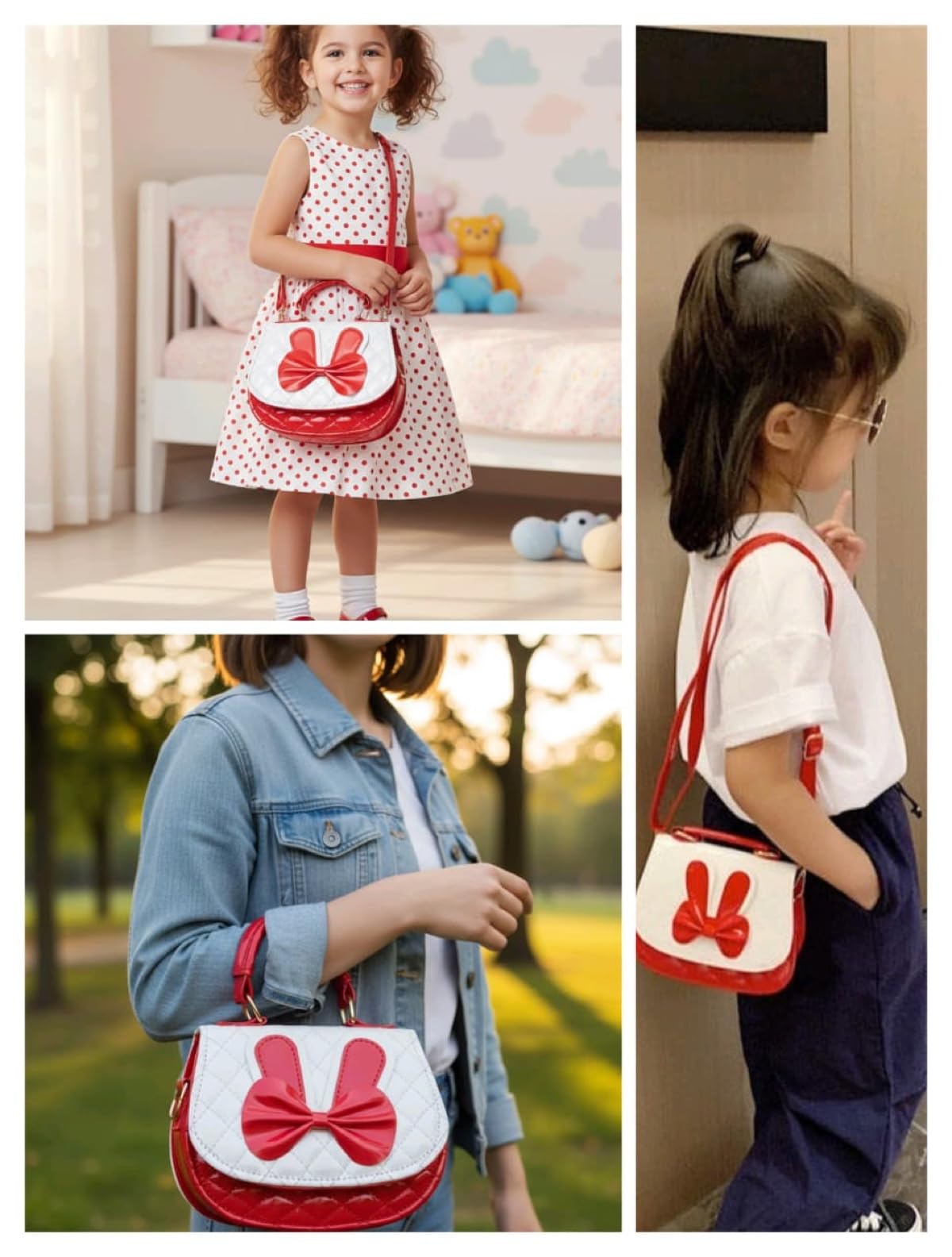 Sanjis Enterprise pink Toddler Bag Cute Crossbody Handbags Gift for Girls Crossbody Shoulder Bag Purse Storage Bag Handbag Sweet Birthday Gift For Children Girls 3
