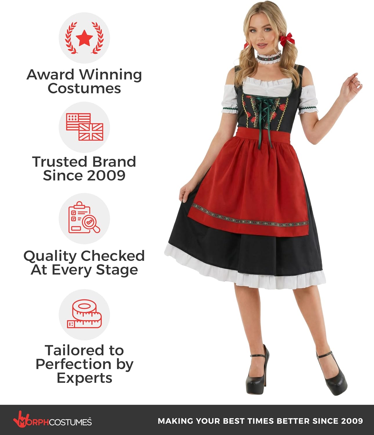 Morph Dirndl Dresses Women, Oktoberfest Outfits Women, October Festival Costume, Womens Lederhosen, Womens Halloween Costume