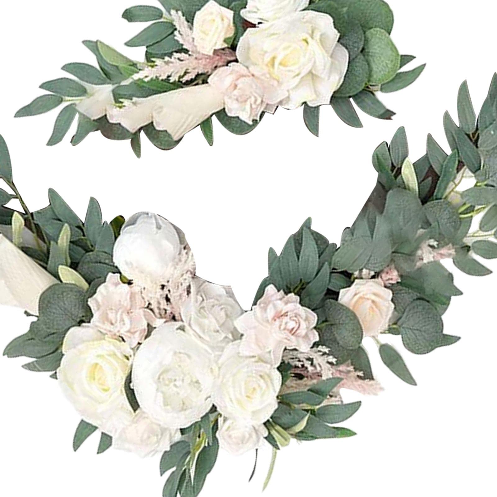 2 Piezas Guirnalda de Rosas Artificiales Guirnalda Decorativa de Guirnalda de Flores Colgantes para Puerta y Mesa Adecuado para
