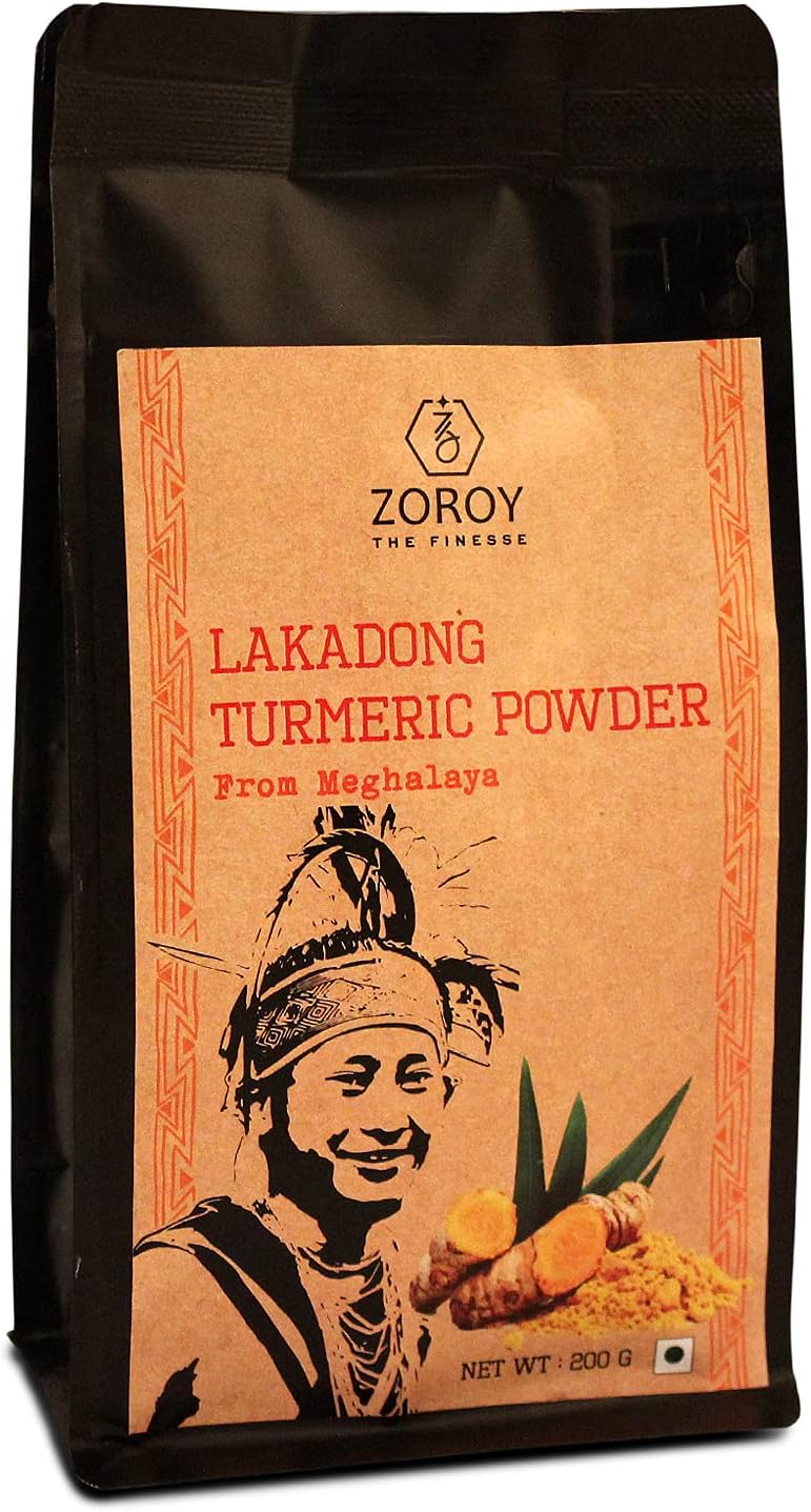 ZOROY THE FINESSE Lakadong High Curcumin Turmeric/Haldi Powder | Sourced from The Farmers of Meghalaya | 200G