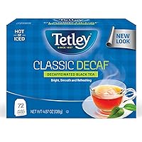 Vista 1 de Tetley, Bolsas de té negro clásicas descafeinadas, 72