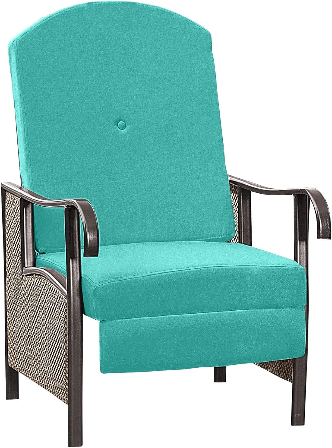 BrylaneHome Outdoor Preminum Steel Frame Oversized 350LB Weight Capacity Recliner Chair Wide Seat Patio Yard Garden - Pool