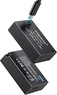 2-Pack LP-E17 Replacement Type-C Direct Charging Port Battery for Canon Rebel SL2, T6i, T6s, T7i T8i, EOS RP M3, M5, M6, EOS 200D, 250D,77D, 750D, 760D, 800D, 8000D Digital SLR Camera