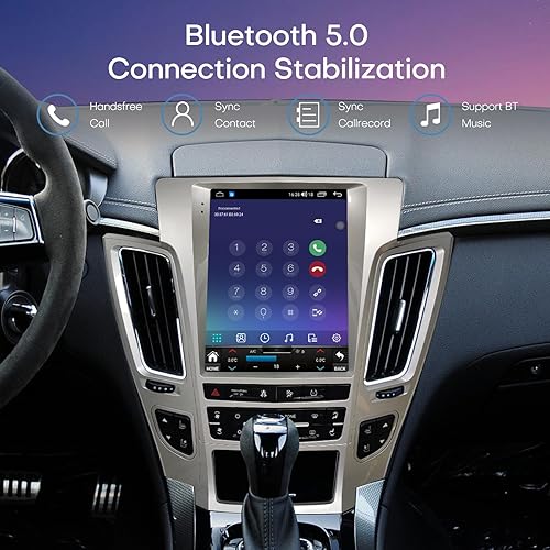 Miniatura 8 de Radio de coche para Cadillac CTS 2008-2012 reemplazo estéreo actualización Carplay Android Auto pantalla táctil vertical estilo Tesla con DSP en