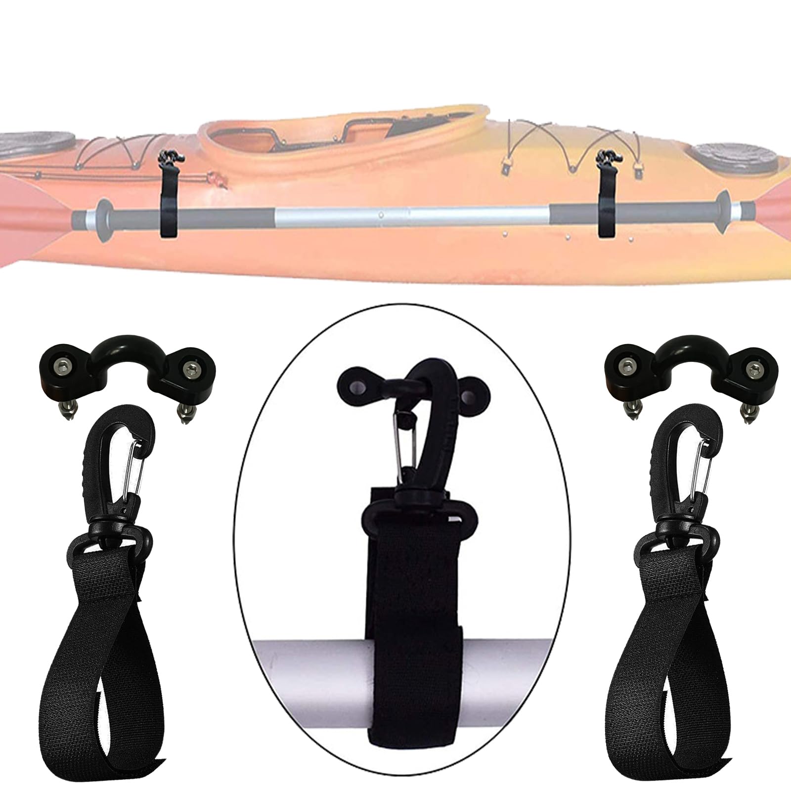 2 Pcs Kayak Paddle Keeper Sangle Clips Sup Paddle Board Rame