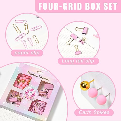 Miniatura 5 de Accesorios de escritorio rosa con soporte para bolígrafos, organizadores de escritorio y accesorios de oficina rosa para mujeres, dispensador de