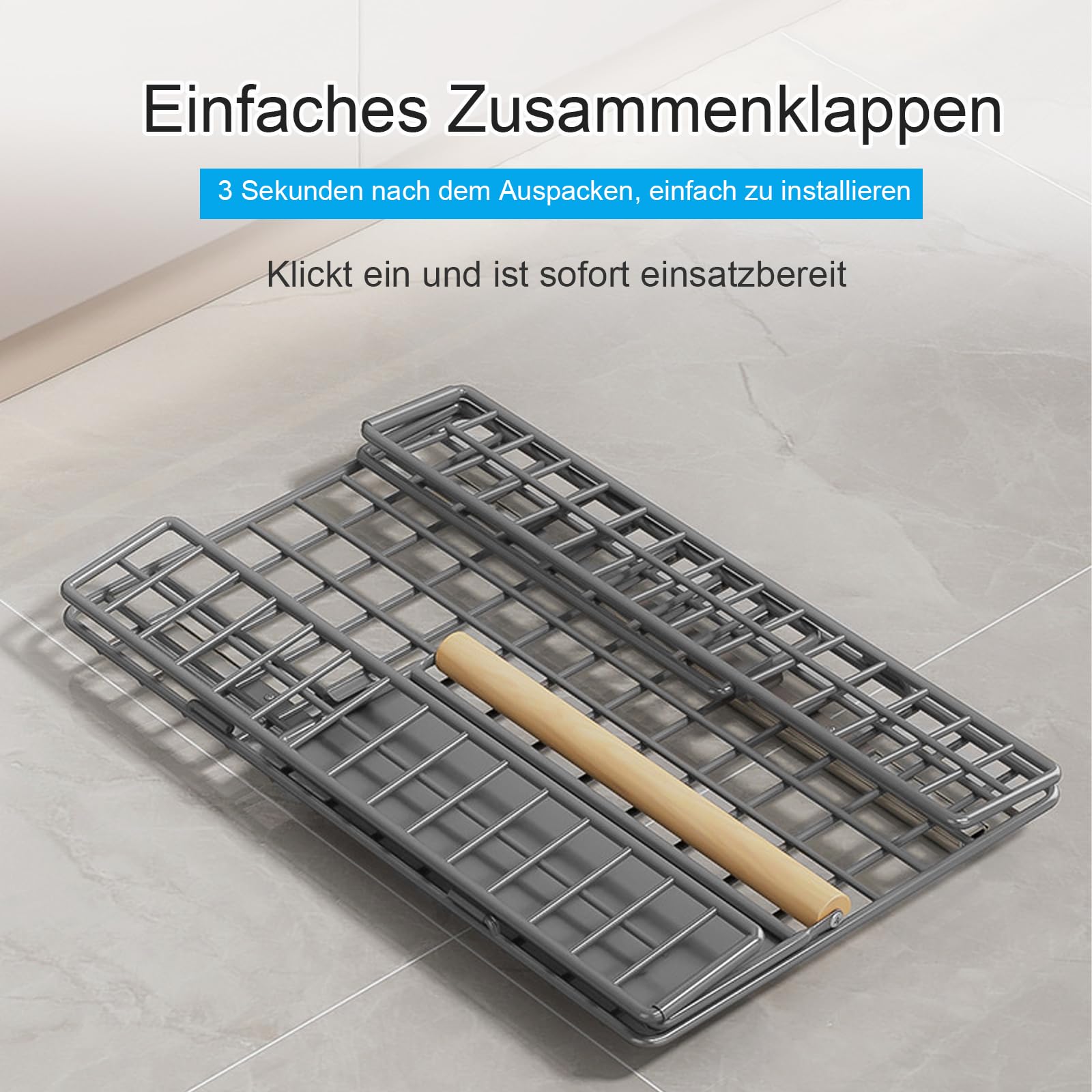 2 paquetes de organizadores plegables para armario con mango de madera, organizador de armario plegable para la cocina, estantes de despensa, cajones de almacenamiento, estante de armario de
