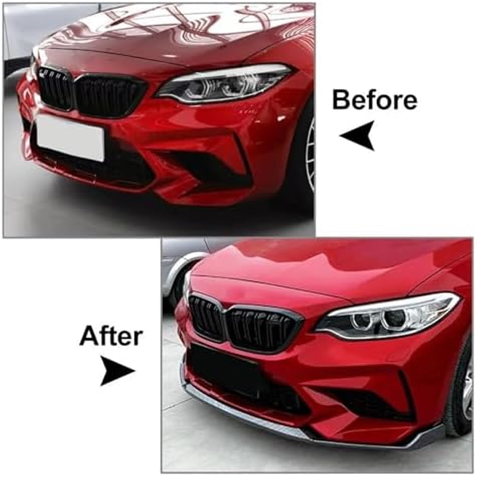Splitter CS Style Car Front Bumper Spoiler Lip Splitter Trim