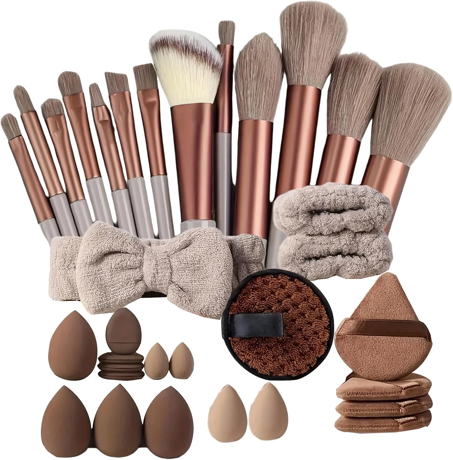 Professional Makeup Brushes, Soft Bristle Tools, Beginner Cosmetic Kit, Draagbare Beauty Accessoires, Perfect voor Vrouwen, Meisjes, Dagelijks Gebruik, Reizen, Fotoshoots, Special Events