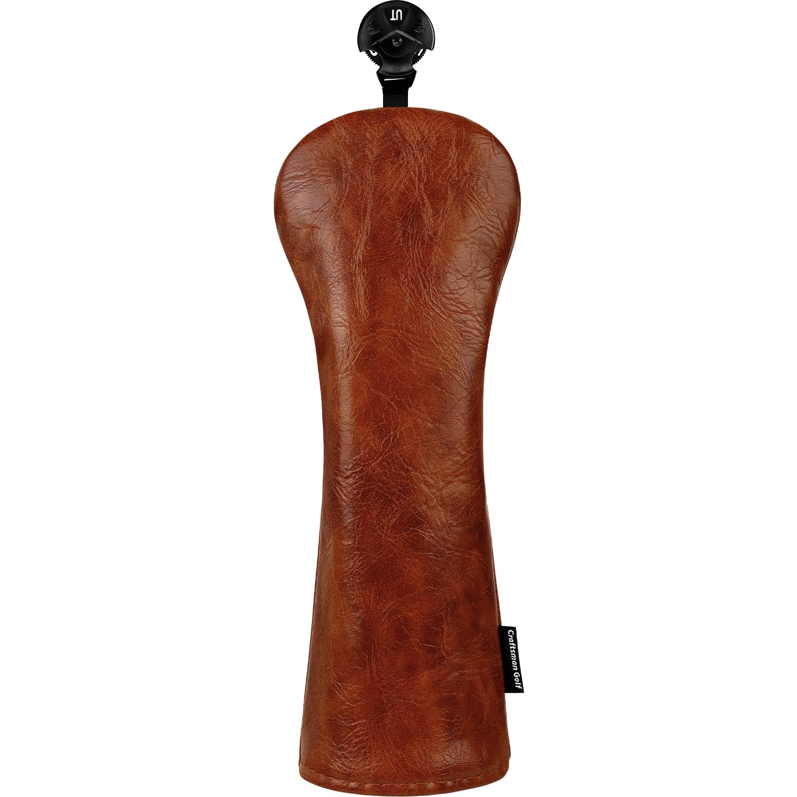 CRAFTSMAN GOLFPremium Leather Brown Blade Mallet Putter Cover Driver Fairway Wood Headcover Cover Magnetic Closure