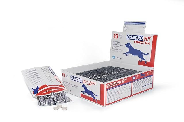 Bioiberica Condrovet Force Ha - Protector de articulaciones para mascotas, 500 Comprimidos