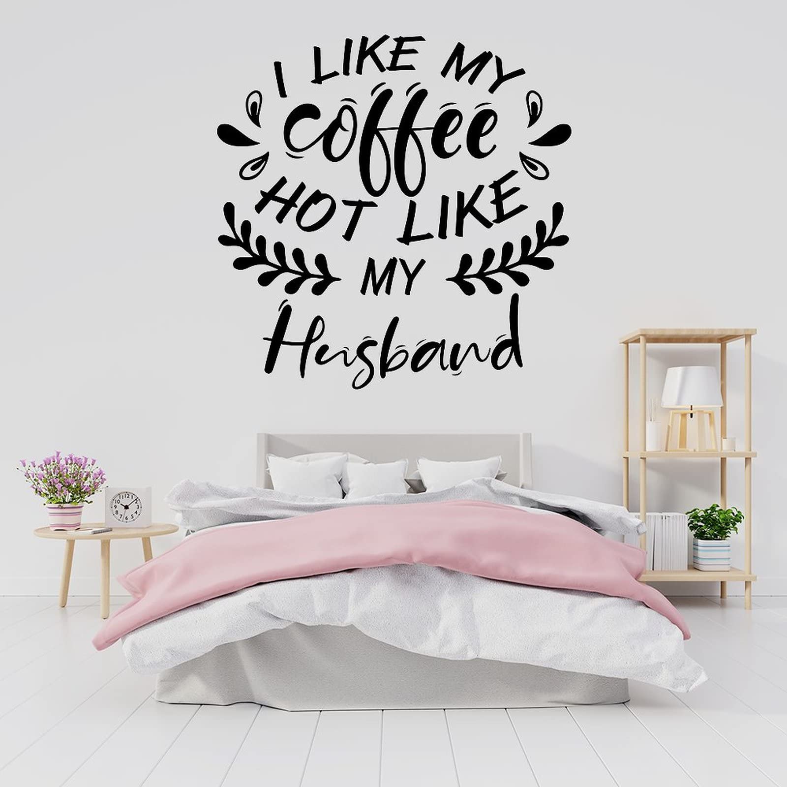 Calcomanía decorativa extraíble para tapar imperfecciones de pared frase de café de 22 pulgadas