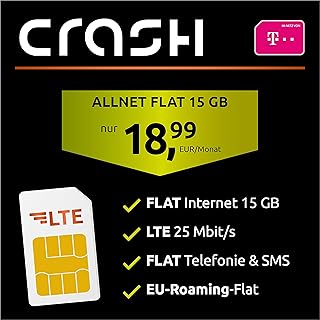 Telekom Handyvertrag 15 GB - Internet Flat, Allnet Flat Telefonie & SMS in alle Deutschen Netze, EU-Roaming, 24 Monate Lau...