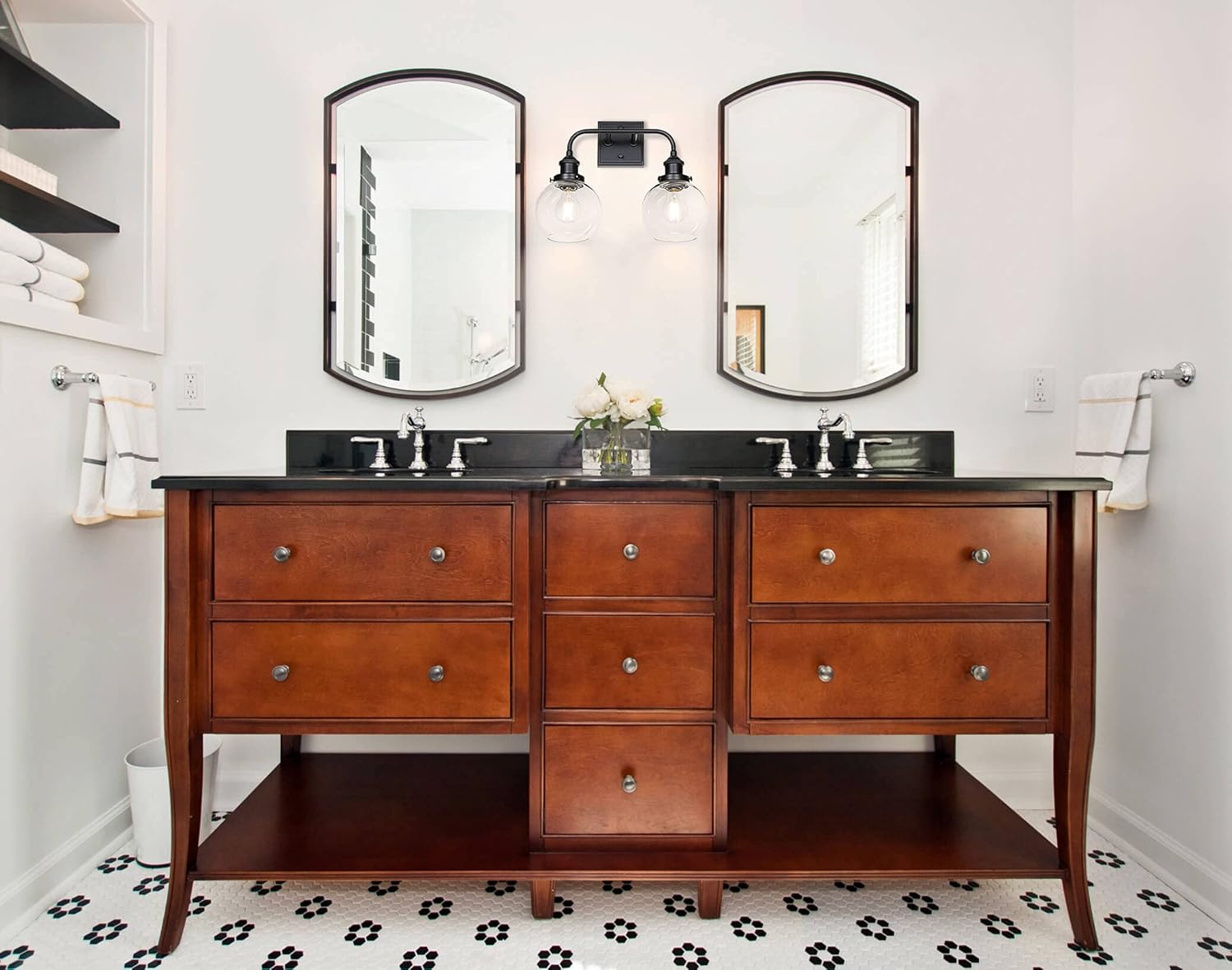 Buy XiNBEi Lighting Vanity Sconce Light, 2 Light Globe Bathroom Vanity