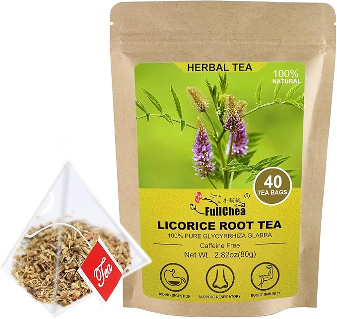 FullChea Licorice Root Tea Bags, 40 Teabags, 2g/bag Premium