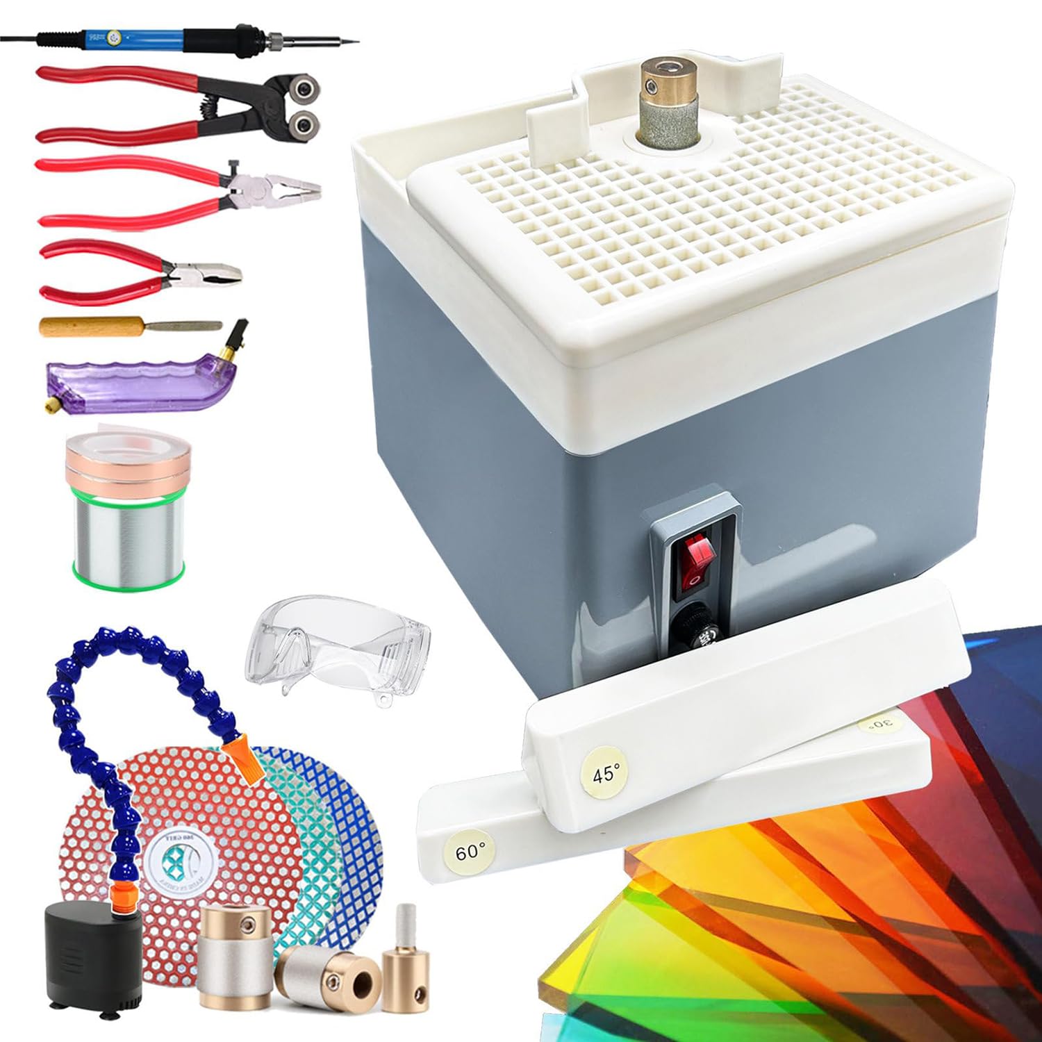 Kit de inicio de vidrieras para crear lámparas artesanales en casa