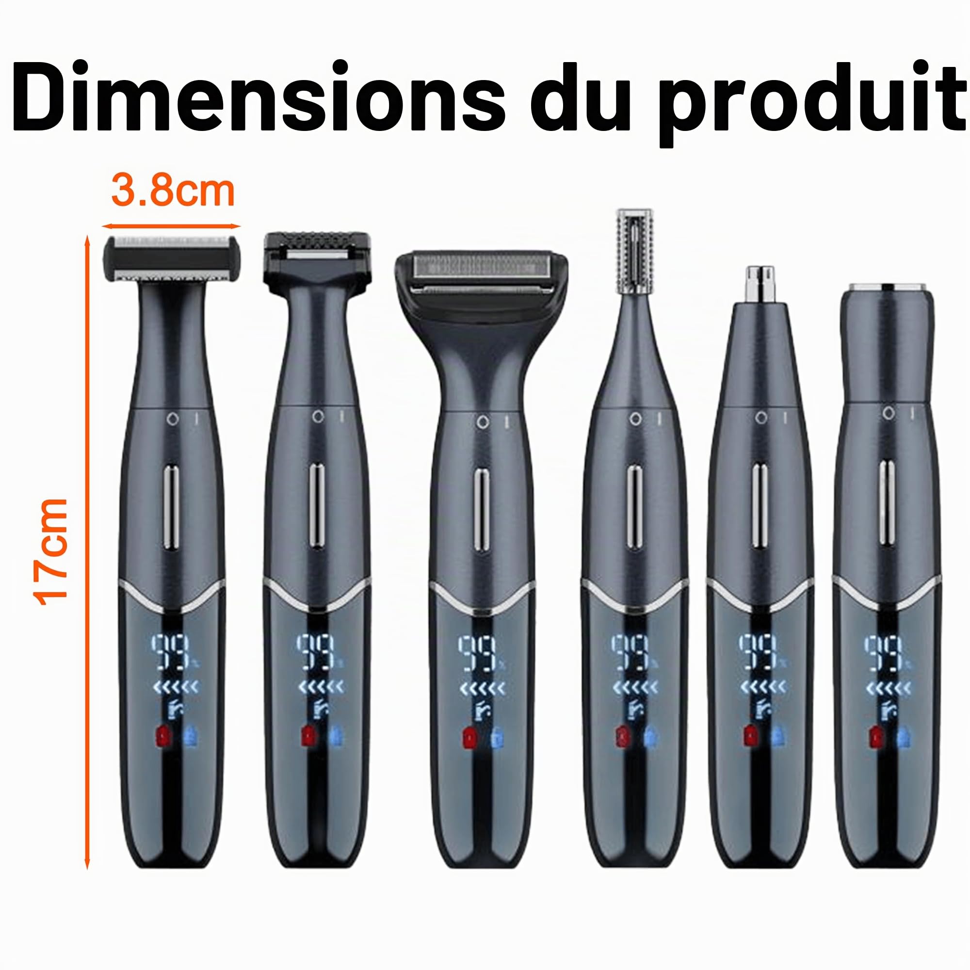 Rasoir Electrique Femme, 6-en-1 Rasoir Electrique | Rasoir Électrique avec Affichage LED, Tondeuse Intime Femme Humide/Sec,USB-RechargeStation, Cadeaux Anniversaire
