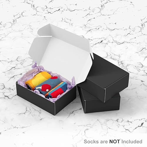 Vista 29 de Paquete de 25 cajas de envío de 4 x 4 x 2 pulgadas, cajas de regalo de San Valentín para el día de la madre, cajas de cartón corrugado, cajas de Rojo