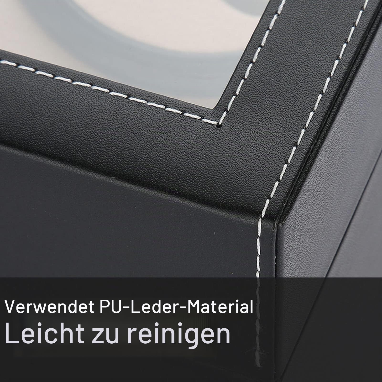 Uhrenbox automatische Uhrenbeweger Box mit 4 Uhrenbewe + 6 Uhren automatik Uhrendreher Elektrische Rotierende Uhrenaufbewahrungsbox mit leisem Motor PU Leder Automatikuhren Uhrenwender Watch Winder
