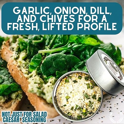 Miniatura 5 de No solo para ensalada César condimento | Mezcla de especias totalmente natural | Frotar sin OMG | Lote pequeño | 1.6 onzas | Mezcla seca artesanal |