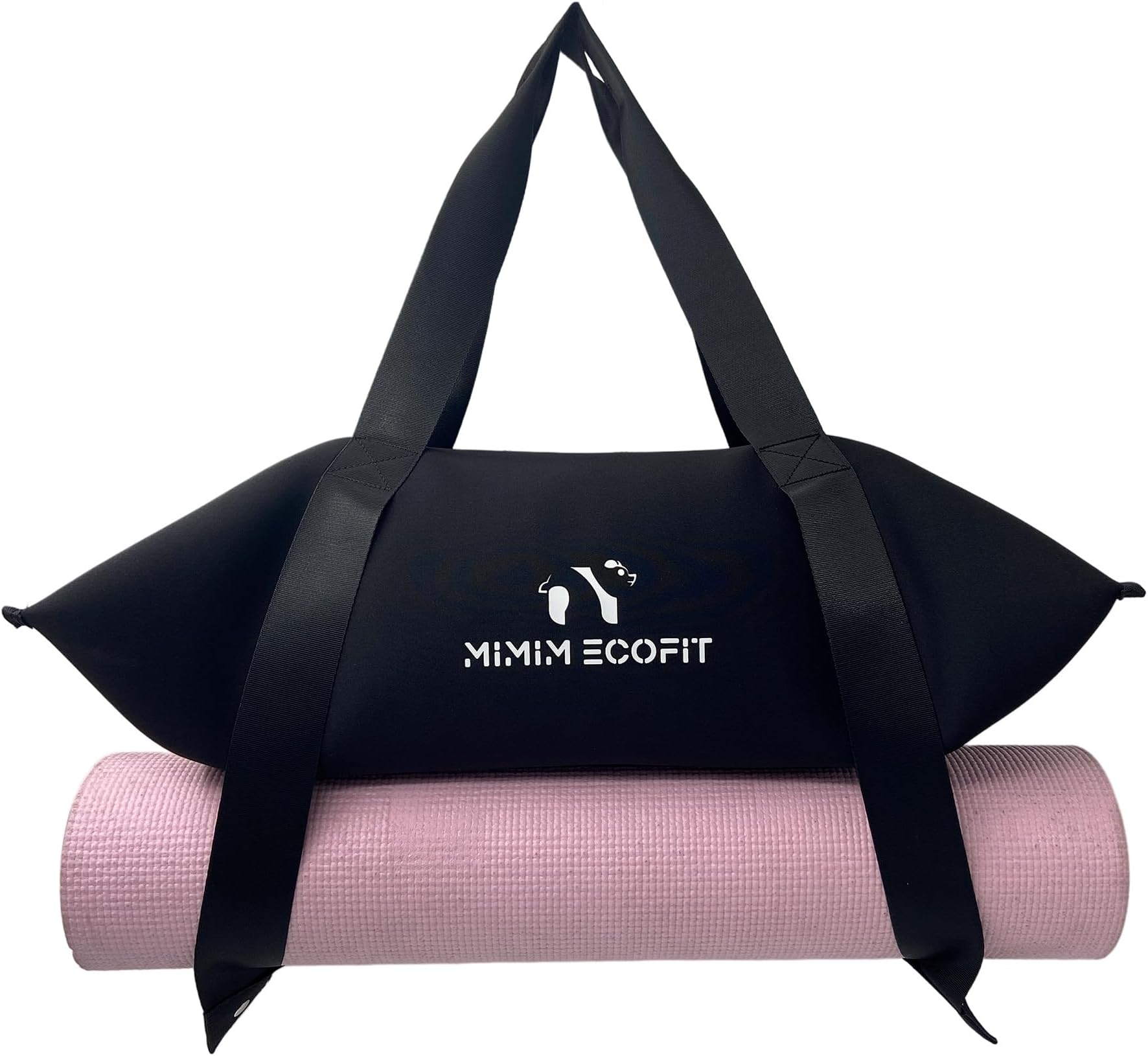 Fitness Bag and Yoga Bag with Mat carrier, Neoprene Fitness Bag Zippered verstile and Unisex by MIMIM ECOFIT