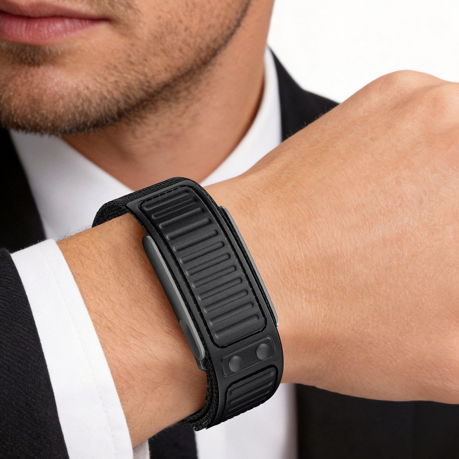 Generic Étui compatible avec Whoop 5.0 MG (couleur : noir) Bracelet en nylon Bracelet réglable Bracelet en cuir