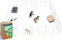Vista 83 de FXW Homeplus Unleashed Corralito para Perros de Interior - Juego Sin Estrés y Seguro, Resistente de 40 Pulgadas 6 Paneles Corralito para Perros Negro