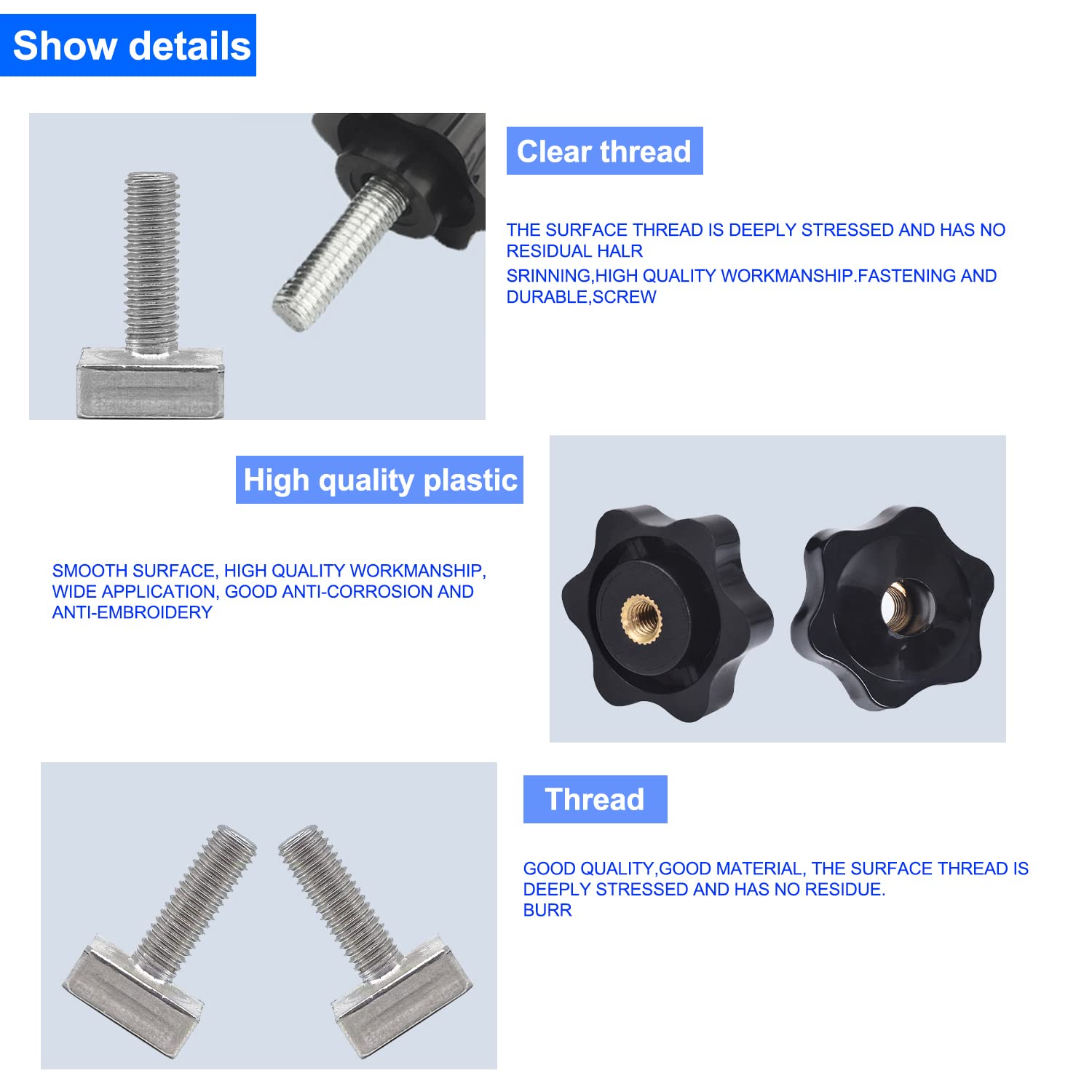 6 Bulloni T-Slot In Acciaio Inox Per Portapacchi Auto - Adattatore M6 X 35mm Per Box Tetto - Foto 5