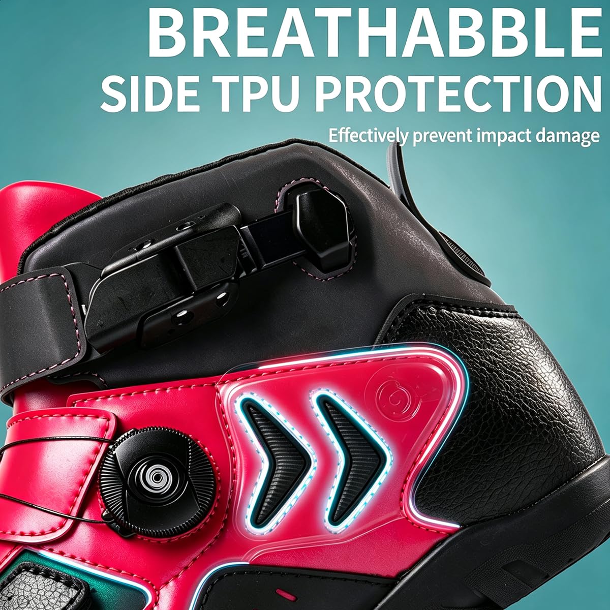 Stivali da Moto Uomo Scarpe da Moto Pista Racing | Rinforzo alla Caviglia e Tallone, Protezione Cambio, suola in gomma, Resistenti agli Urti, Chiusura Rapida, Antiscivolo