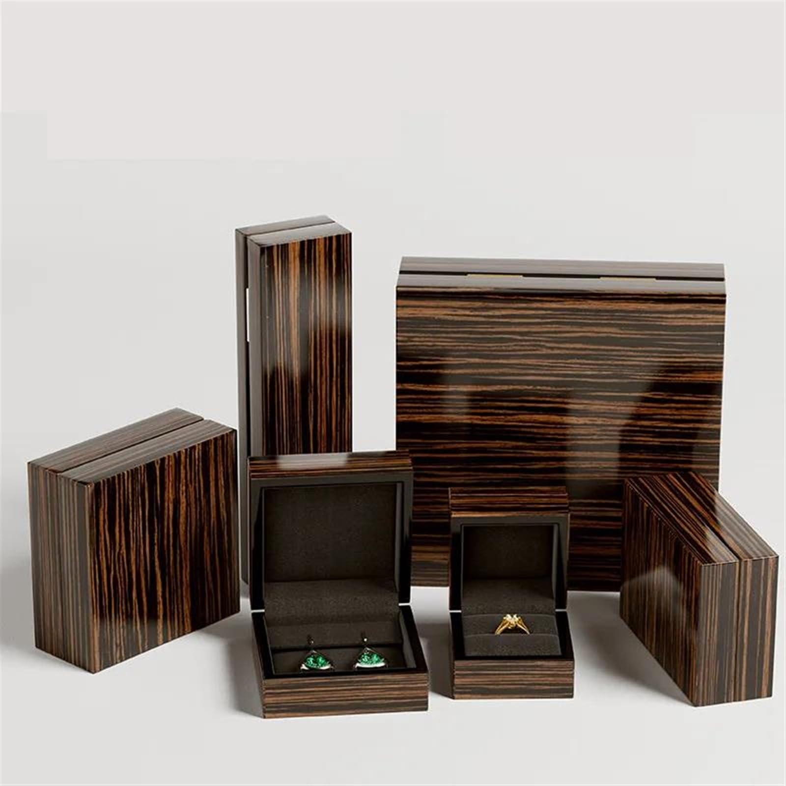 Organizador de Collares, Caja para Joyas, Colgantes, Collares, brazaletes, Pulseras, Joyas, exhibición, Almacenamiento, Embalaje, Estuche de Madera, Anillo, Pendientes