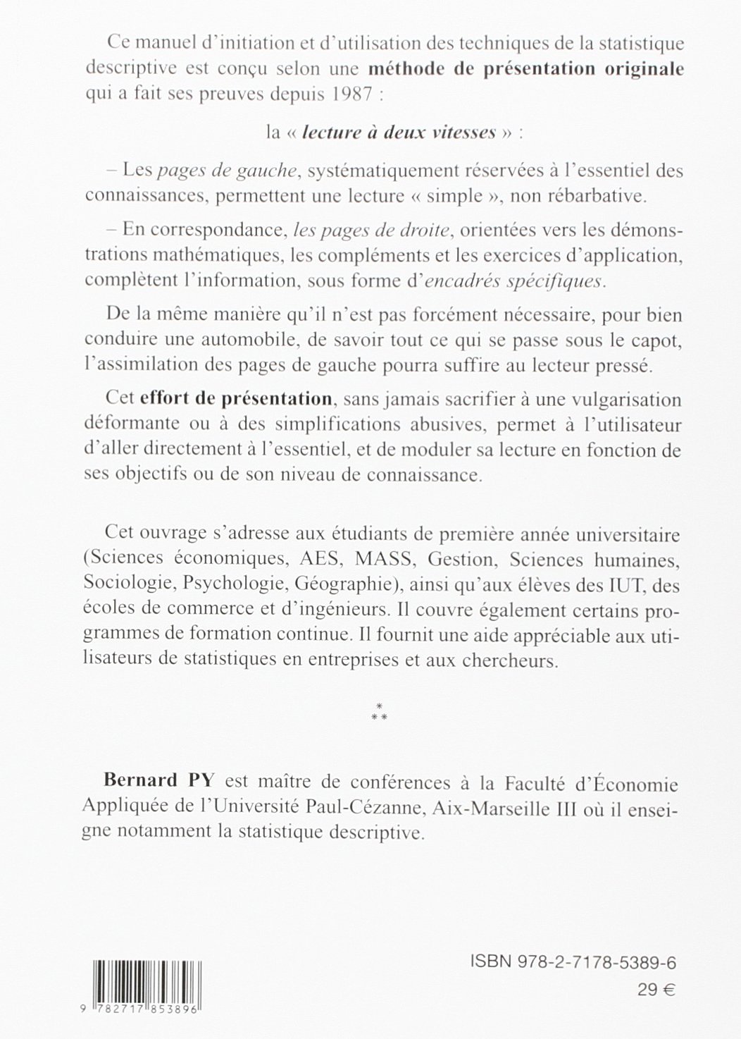Statistique descriptive : Nouvelle méthode pour bien comprendre et réussir