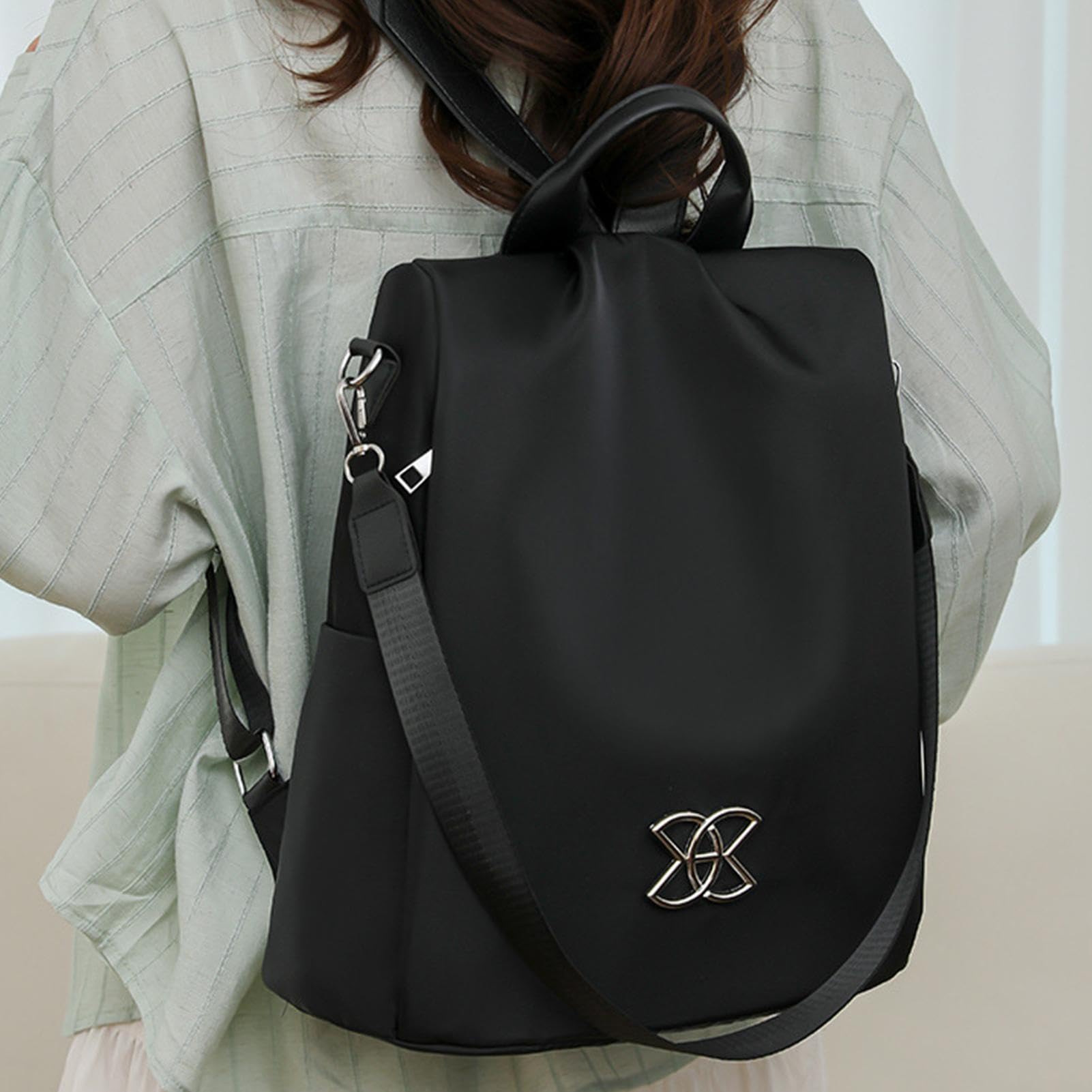 Anti Theft Shoulder Bag, Anti-theft Large Capacity Backpack,Anti Theft Backpack,Women Shoulder Bag Backpack Large Capacity, Long Lasting Comfort Lightweight Shoulder Bag For Short Trips For Cell Phone