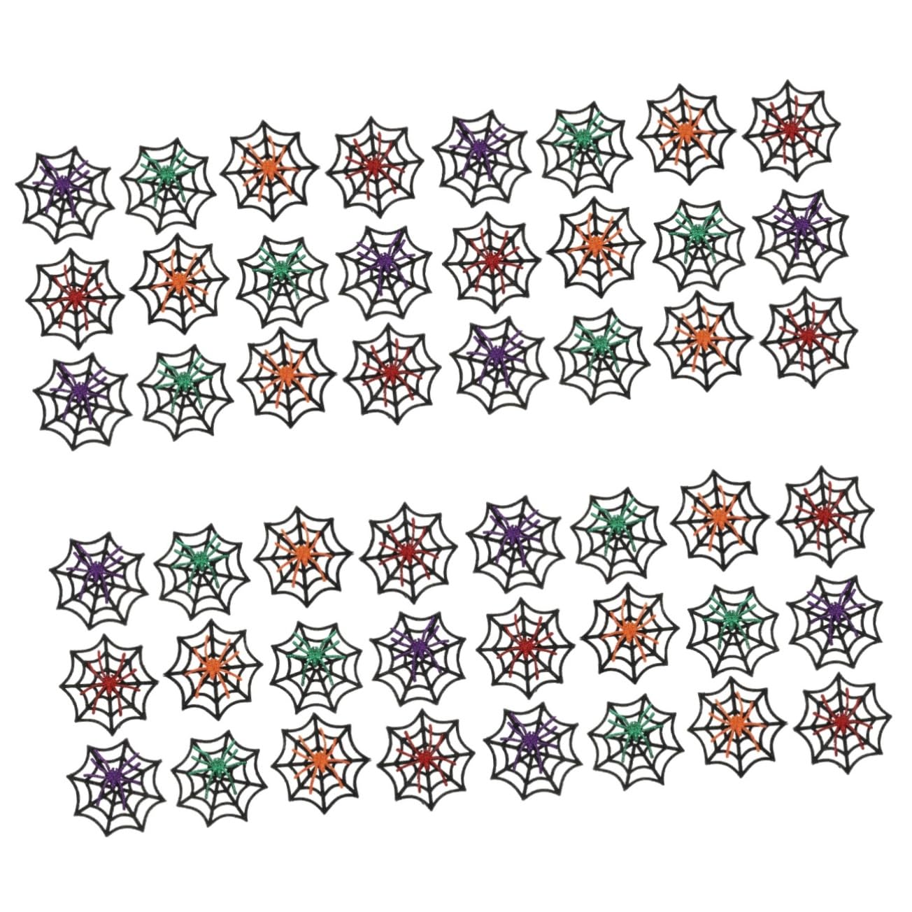 PRETYZOOM 48 Pezzi Halloween Netto Halloween Spider Artigianato 3D Glitter Spider Delicata Ragnatela Delicato Ragno Decorazione Accessorio Di Riutilizzabile Falso Ragno