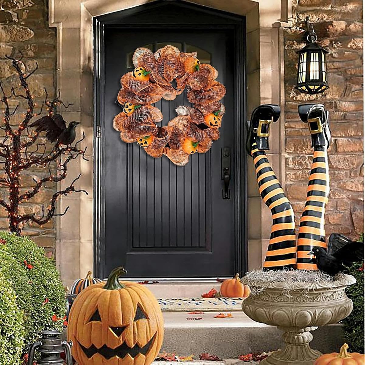 Ghirlanda di zucca da fattoria, ghirlanda artificiale, cartello di benvenuto, estate, primavera, autunno, autunno, decorazione per porta d'ingresso, ghirlanda di Natale, decorazione per esterni per po