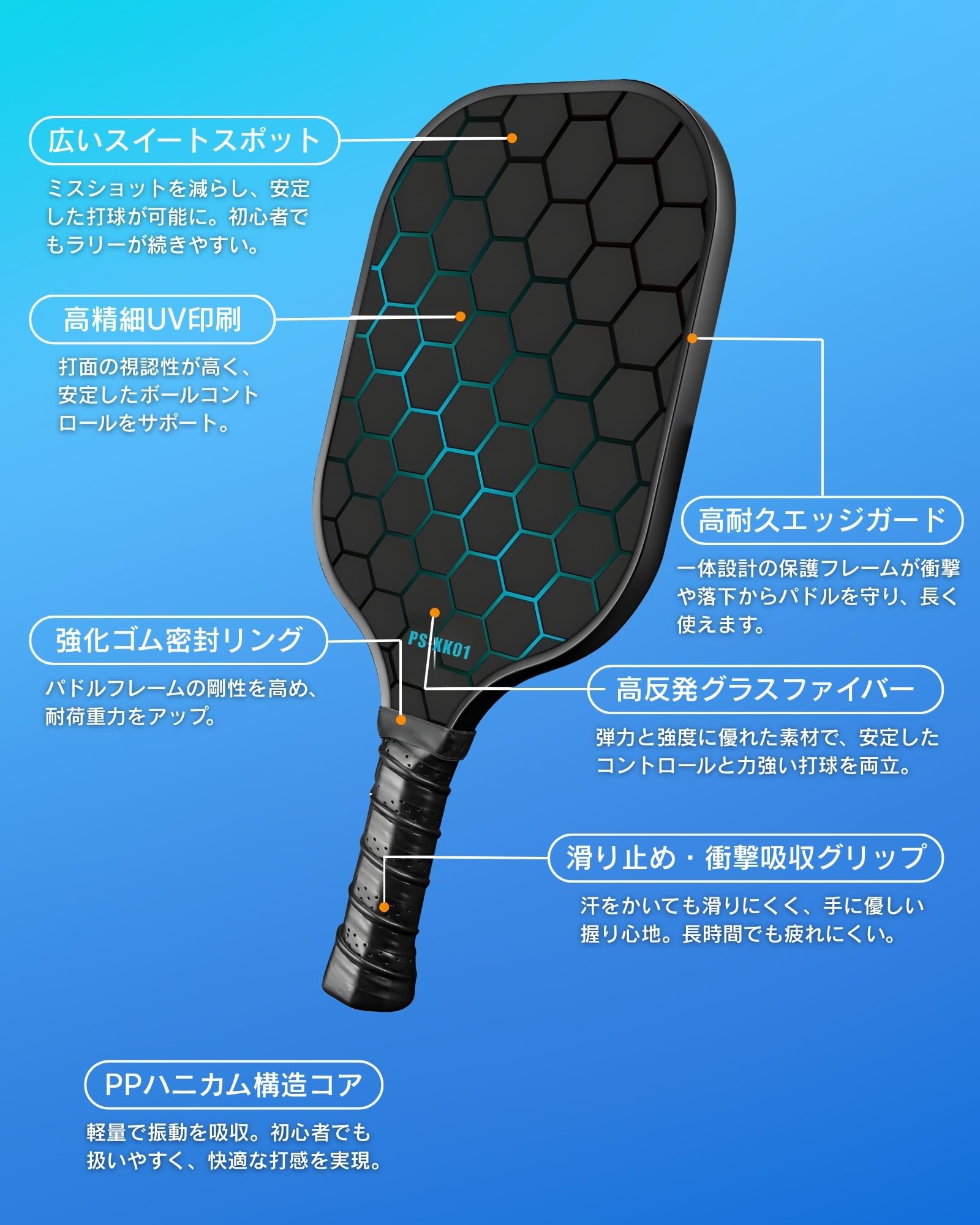 Amazon | COMFYIZM ピックルボール パドル 2本 セット ボール 4個