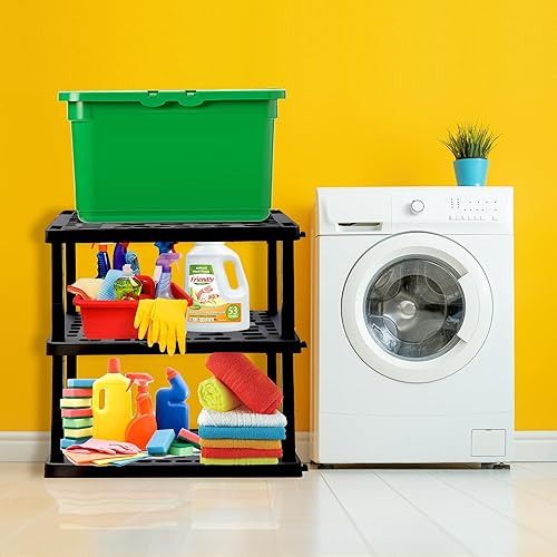 Miniatura 2 de Oskar - Estantería grande de 3 niveles entrelazada y resistente, 18 x 36 x 37.8 pulgadas, sistema de organización del hogar para garaje, sótano,