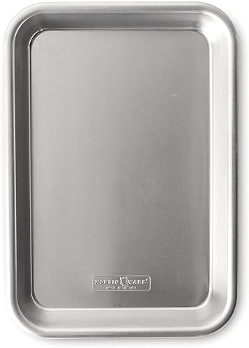 Miniatura 5 de Nordic Ware Media hoja comercial de aluminio natural, paquete de 2 (plateado) y bandeja Nordic Ware de 1/8 hojas, 1 paquete (aluminio)