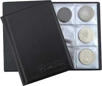 COLLECTOR Coin Album for 48 Large Coins   Compatible with Crown 5 Pound  5, 5 , 10 , 20 , 25 , 30  and 50  Coins 30-45 mm Black