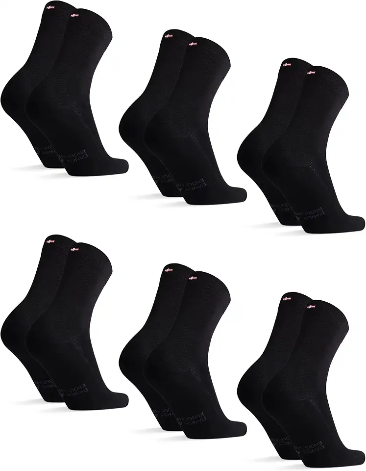 DANISH ENDURANCE Bambus-Socken, Business Socken, Bunte Socken, Superweich & Atmungsaktiv, Anti-Blasen, Unisex, für Herren & Damen, 3 oder 6 Paar