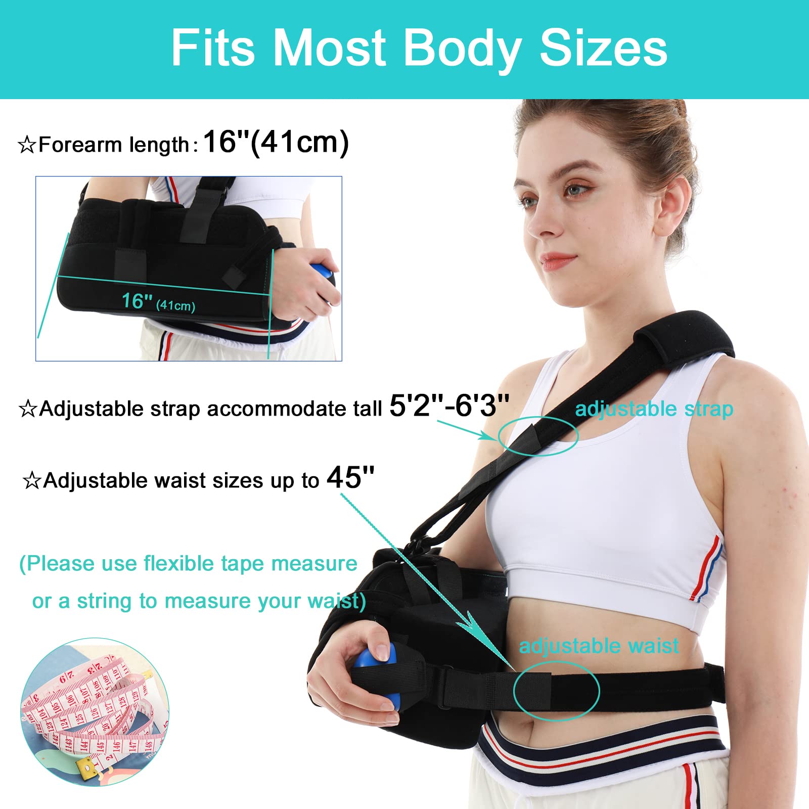 TANDCF Shoulder Abduction Sling with Pillow & Exercise Ball,Injury