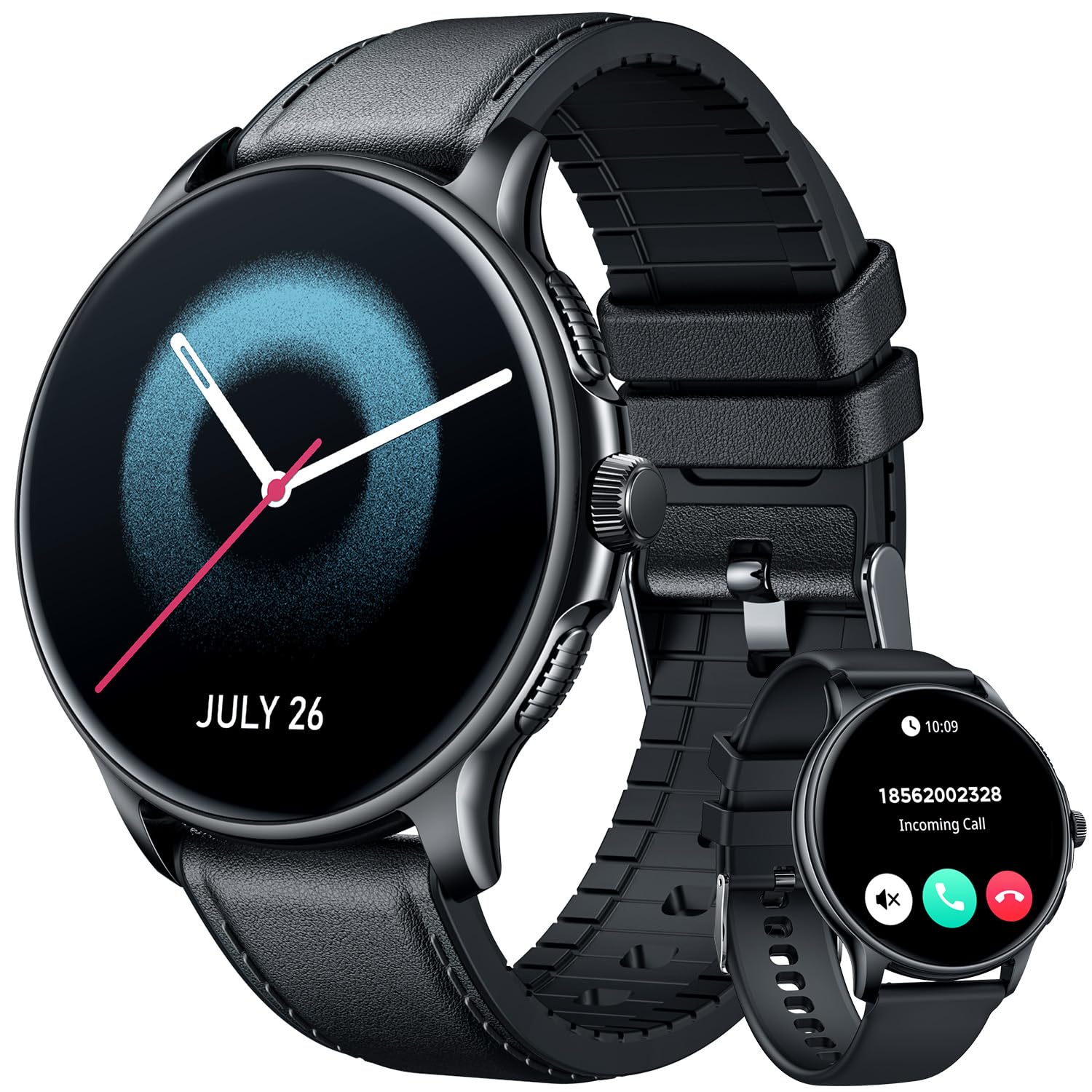 Smartwatch for Men Android Fitness Watch: 1.43" AMOLED Smart Watches for Men with Bluetooth Call Answer IP68 Waterproof Activity Tracker 120+ Sports Modes Sleep Heart Rate Monitor Watch for iOS Phones