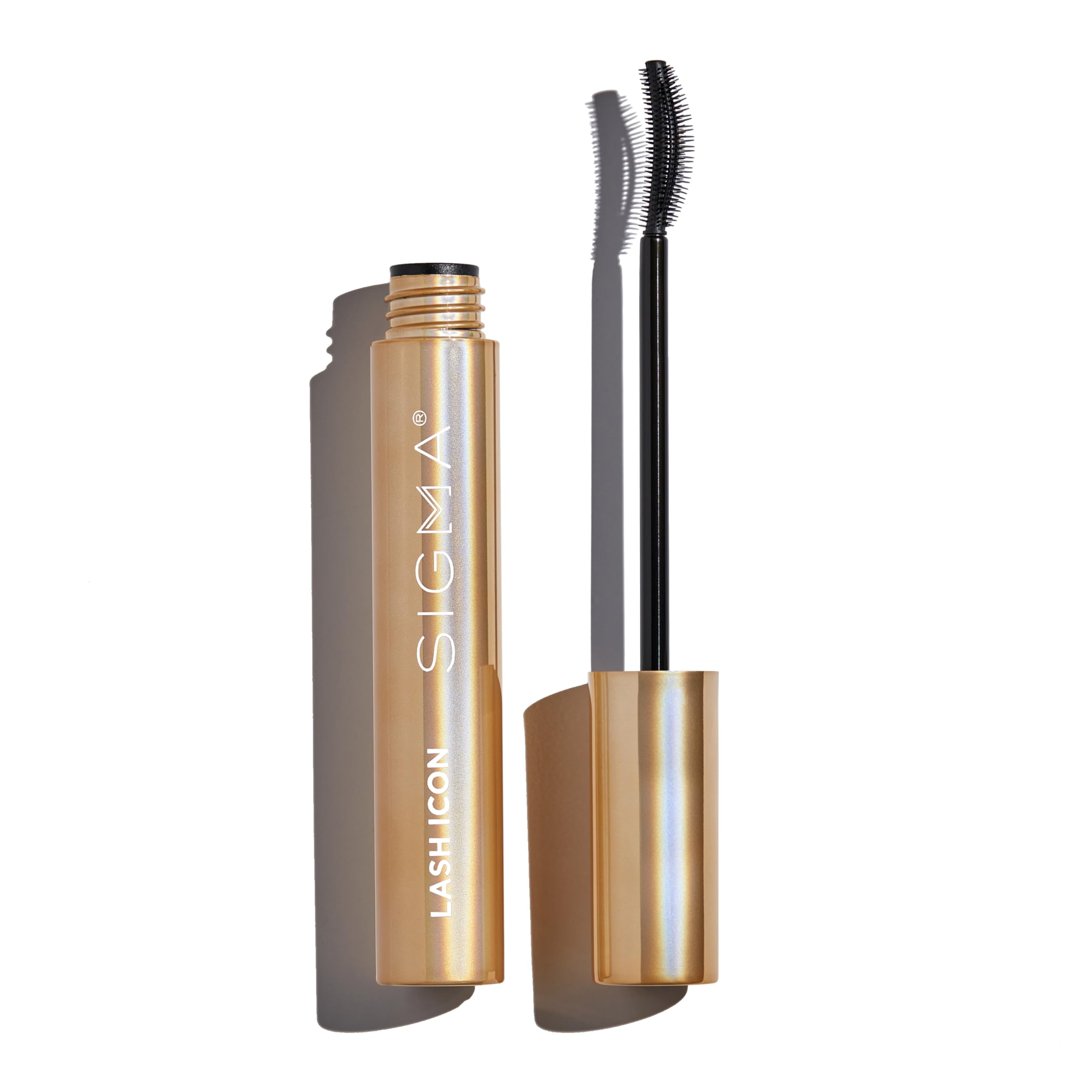 Sigma Beauty Lash Icon Mascara allongeant et volumisant, noir, résistant aux taches, brosse courbée, formule légère et modulable pour des cils définis et recourbés, longue tenue