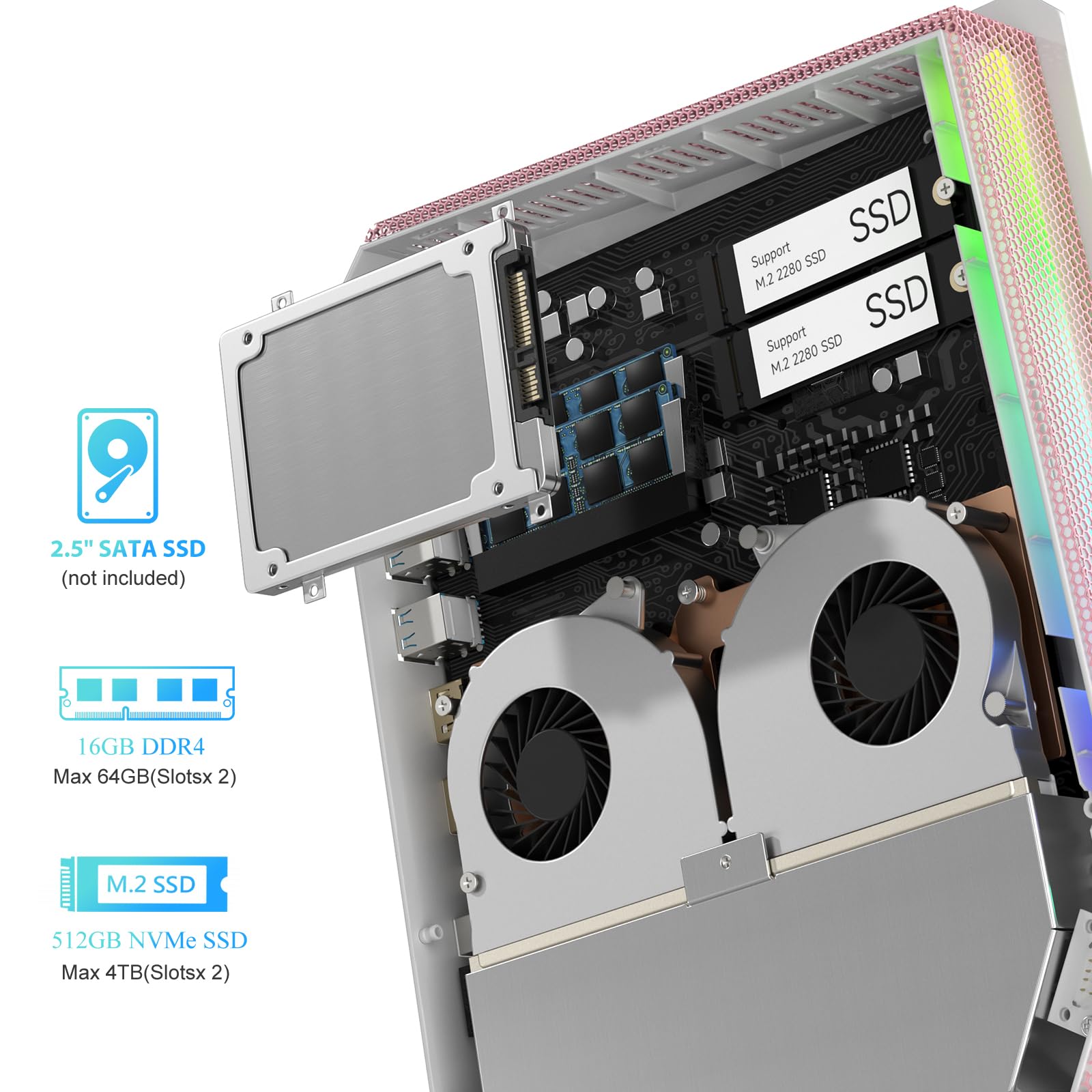 Amazon.com: Mini PC, Intel Core i7 8750H(8C/16T up to 4.1 GHz 