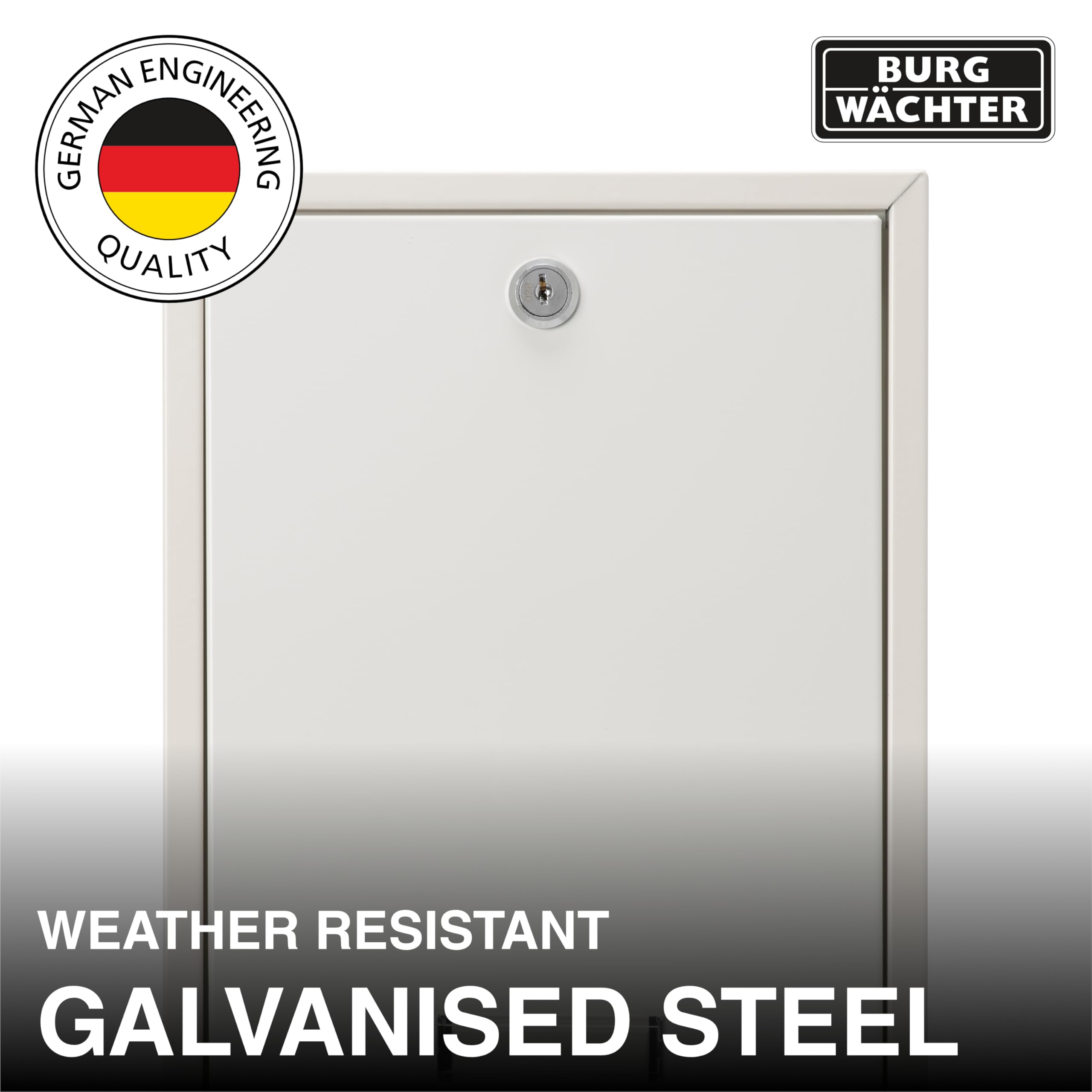 G2 trading 19 - Buzón para interiores (tamaño grande, acero), color blanco