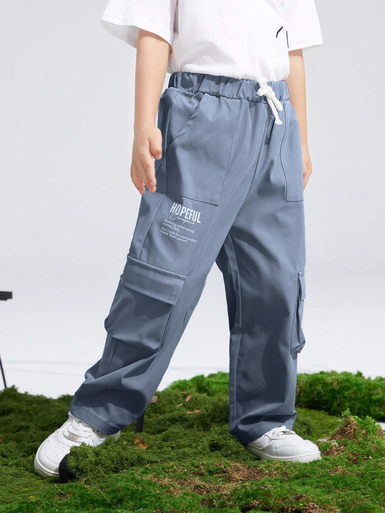 TAGAS Cargohose für Jungen und Jungen, Seitentasche, Cargohose, normale schmale Cargohose für Kinder, entspannte Hose, Hose für Jungen, lockere bequeme Cargohose, Jungen-Jogger