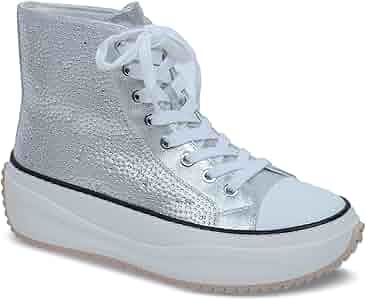 Amazon.com | Wild Pair Womens Silver Treaded Rhinestone
