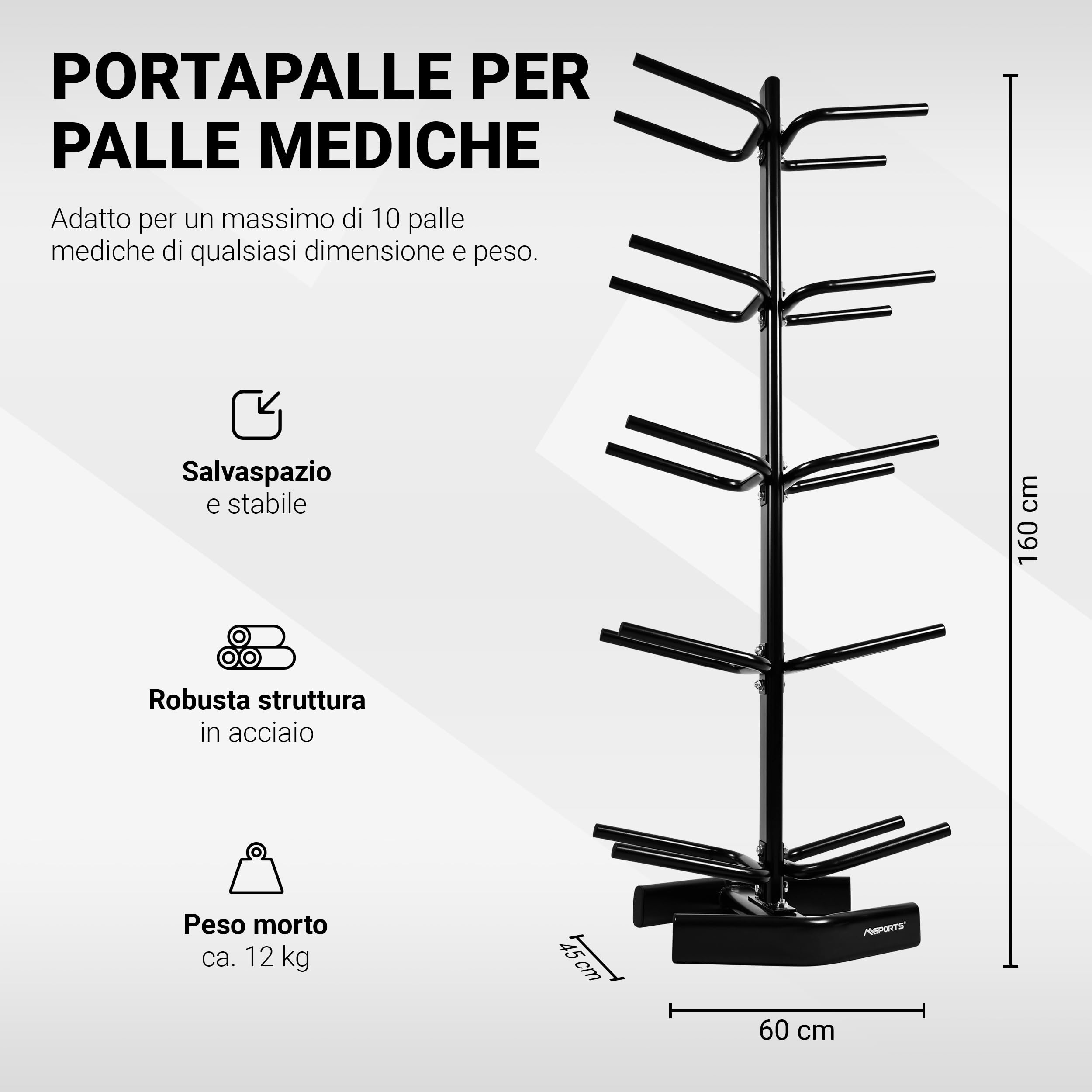 Supporto per palle mediche I per 10 palle-mediche