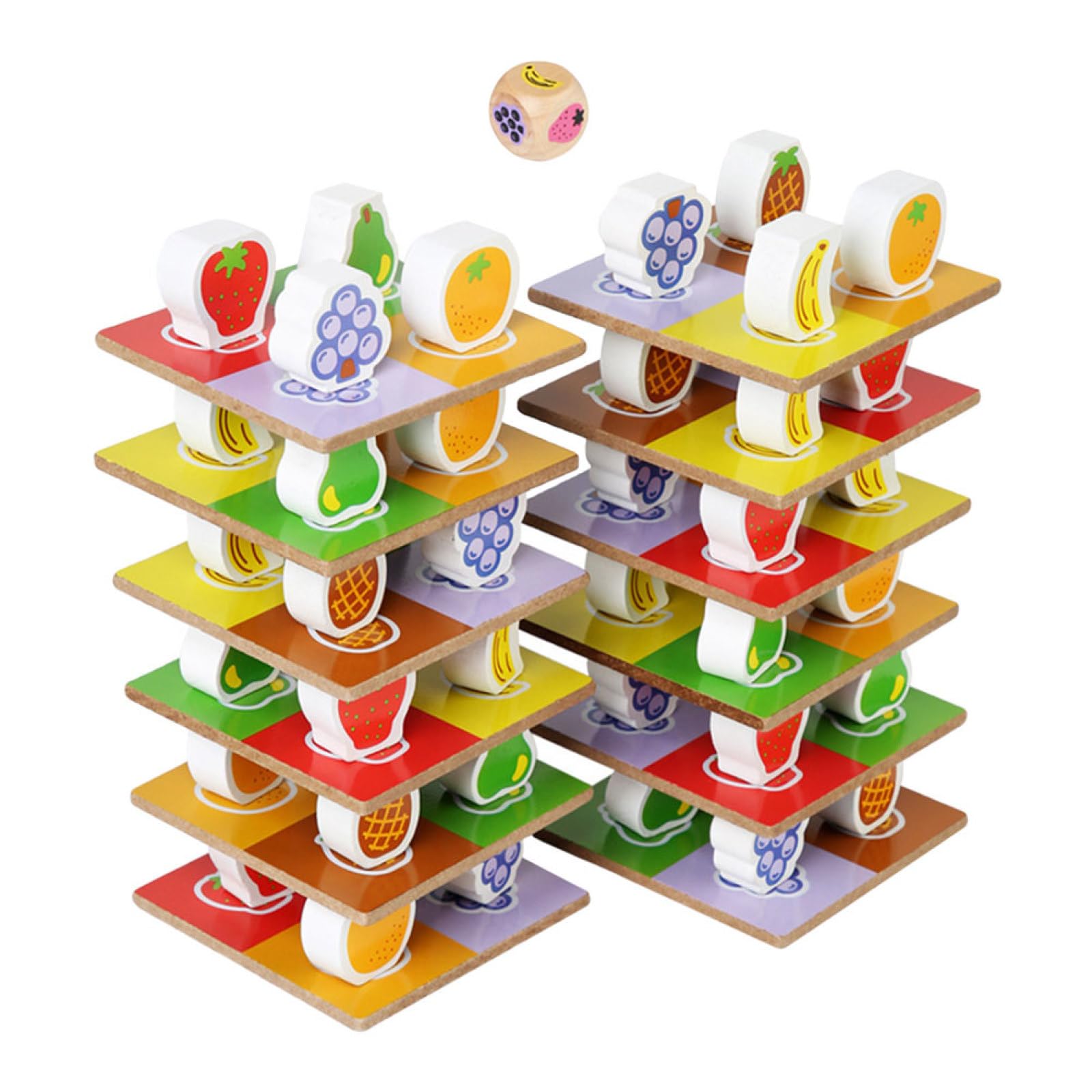 Abaodam Juego de Bloques de Madera Apilables 1 Set para Niños