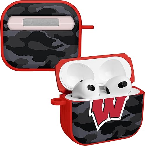 AFFINITY BANDS Wisconsin Badgers Camo HDX - Funda compatible con Apple AirPods Generation 3