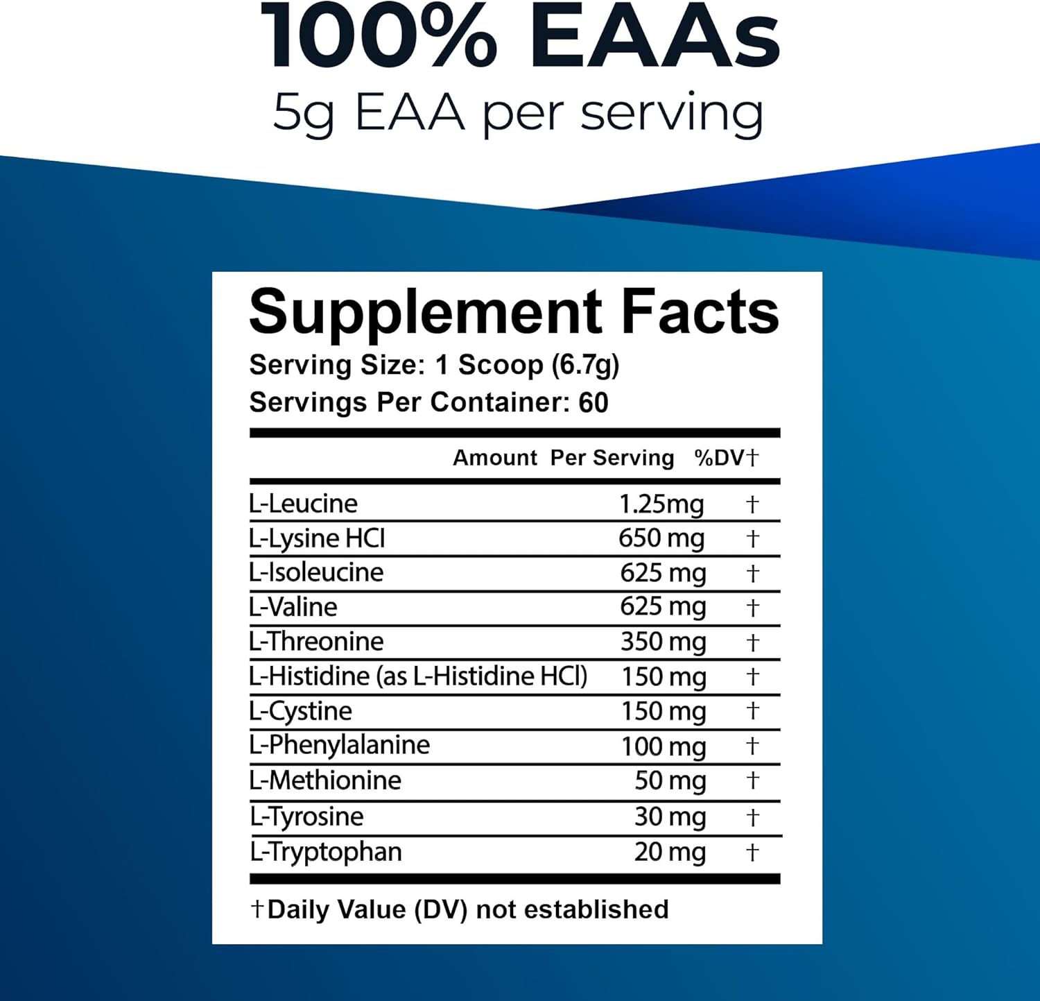 Ultimate 100% Essential Amino Acids Powder [Berry Flavor, 60 (5g) servings] All 9 EAAs & BCAAs (L-Leucine, L-Isoleucine & L-Valine) Amino Acids Supplement for Women & Men for Energy, Muscle & Recovery
